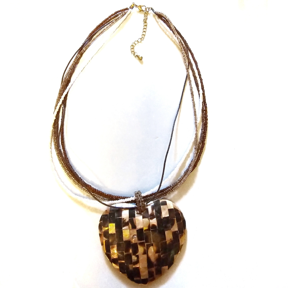 Statement Seashell Heart Necklace